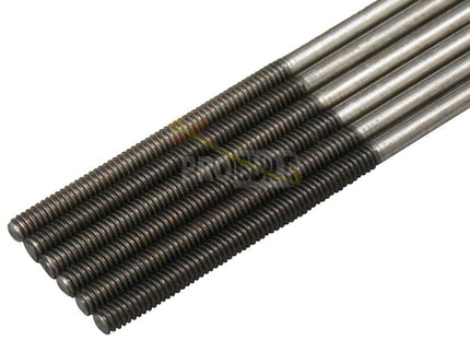 Logic M2 Stainles Steel Rod 300mm w/M2 thread end (pk10)