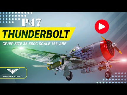 Phoenix Model P-47 Thunderbolt 79" ARF V2 with Electric Retracts video