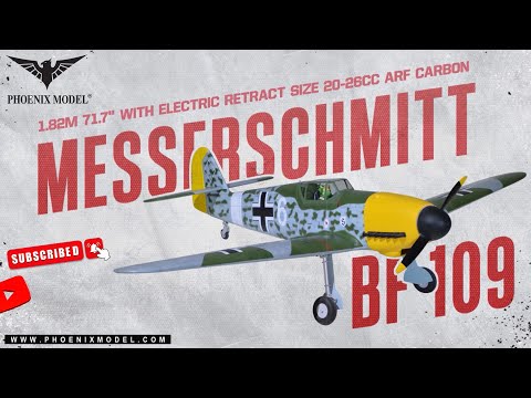 Phoenix Model MESSERCHMITT Bf 109 72'' W/Electric Retract VIDEO