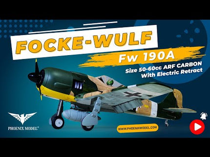 Phoenix Model FOCKE-WULF Fw 190A 85'' W/Electric Retract ARF V2 video1