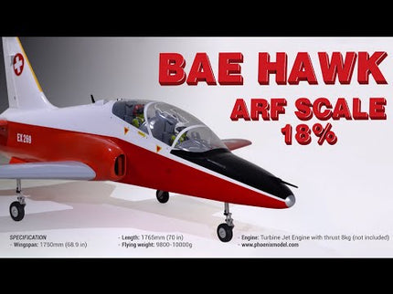 Phoenix Model BAE Hawk Jet 72" ARF V2 VIDEO