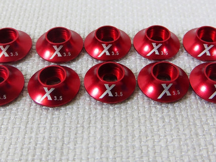 Extreme Flight Red Anodised Washer set 3.0mm
