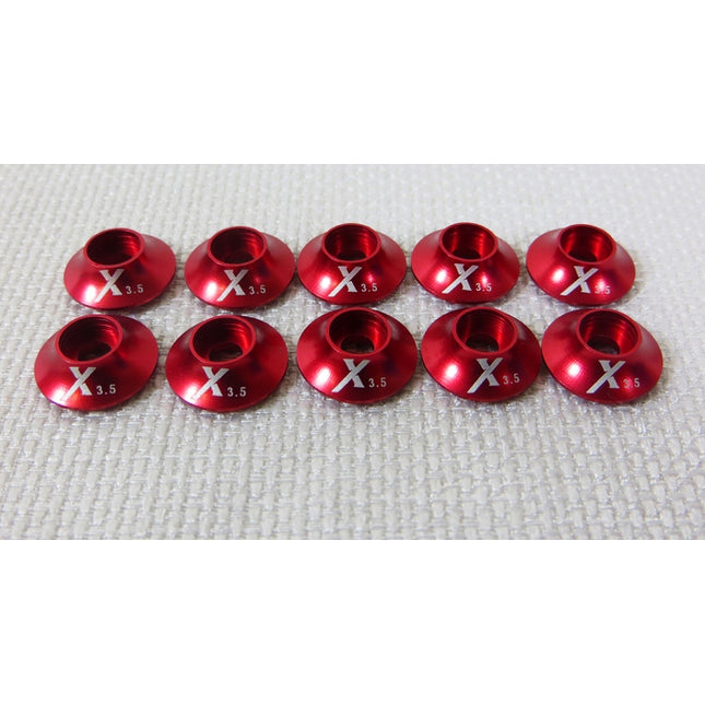 Extreme Flight Red Anodised Washer set 3.5mm