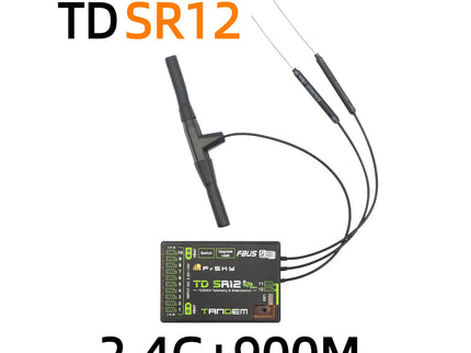 TD SR12 electronic device with antennas on a white background