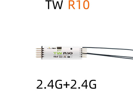 FrSky Twin TW R10 Dual 2.4GHz Receiver – 10CH with FBUS, SBUS & Triple Antennas