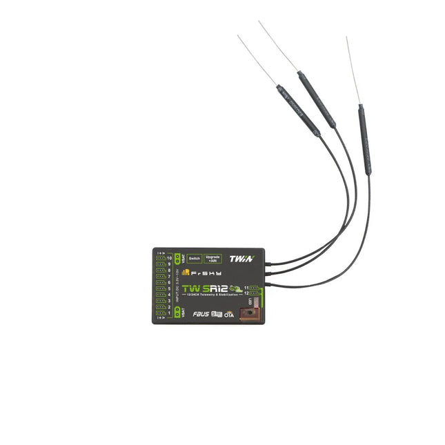 FrSky TWIN TW SR12 Receiver – 12-Channel ADV Stabiliser, Dual 2.4GHz & Telemetry