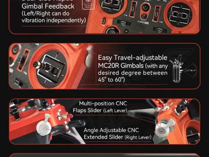 Product advertisement for X20 Pro AeroWing Edition with features listed on a black background.