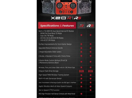 frSky X20RS transmitter specs