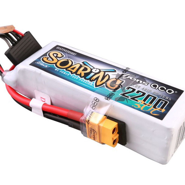 Gens ace Li-Po G-Tech 4S 14.8V 2200mAh 30C Soaring with XT60