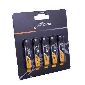 Tattu 220mAh 3.7V 45C 1S1P Lipo Battery Pack with EFLITE Plug (5 pcs/pack)