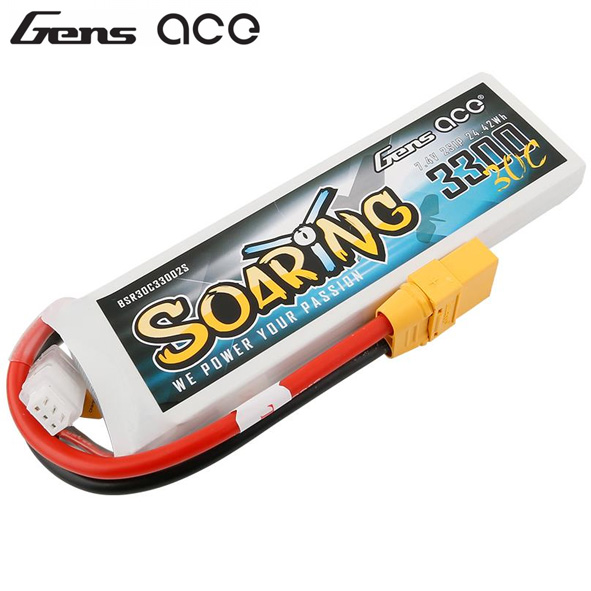 Gens ace Li-Po 2S 7.4V 3300mAh 30C Soaring with XT90