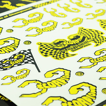 Scorpion Decal Sticker 006 White (A4 Size) Scorpion Decal Sticker 006 White (A4 Size)