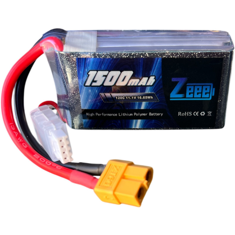 Zeee 3S Lipo Battery 1500mAh 11.1V 120C with XT60
