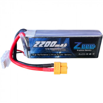 Zeee 3S Lipo Battery 2200mAh 11.1V 120C with XT60 Zeee 3S Lipo Battery 2200mAh 11.1V 120C with XT60