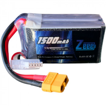 Zeee 4S Lipo Battery 1500mAh 14.8V 120C with XT60 Zeee 4S Lipo Battery 1500mAh 14.8V 120C with XT60