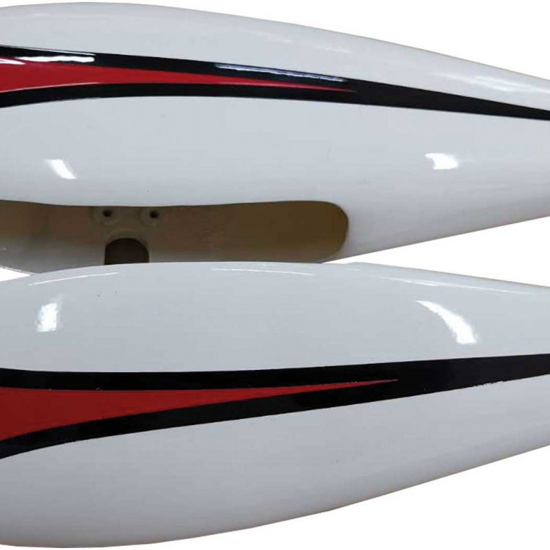 Extreme Flight 85" Edge 540T Wheel Pants- - White/Red