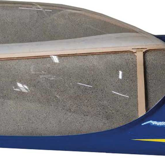 Extreme flight 85" Edge 540T Canopy- Blue/Yellow