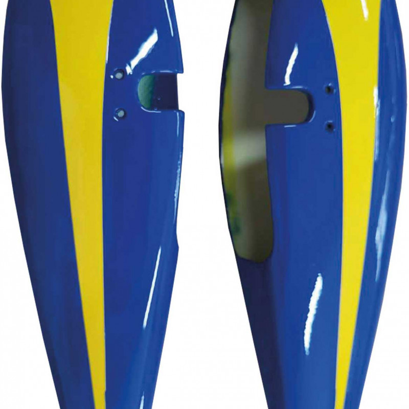 Extreme Flight 85" Edge 540T Wheel Pants- Blue/Yellow