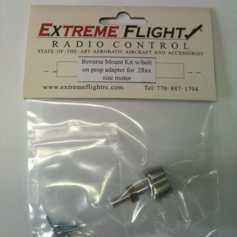 Reverse Mount Kit w/ bolt on prop adapter for 28xx size motor