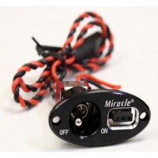 Miracle RC Oval Heavy Duty Switch For Gas Planes - Black