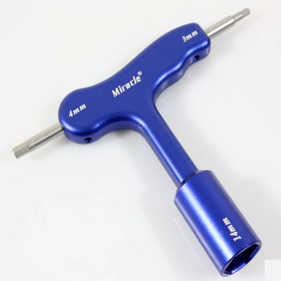 Miracle RC Universal Gas Engine Wrench Anodized Aluminum Blue