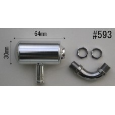 Hatori 593 Scale Muffler - YS63 Side